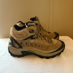 Merrell Pulse 2 Women’s Mid Waterproof Tan Hiking Shoes Size 9.5